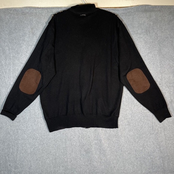 Silversilk Cardigan M Zip Up 3D Knit Toggle Retro Cosby Biggie Sweater Chunky - Picture 12 of 14